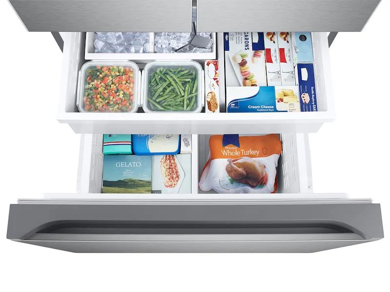 Samsung 25 cu. ft. 33" 3-Door French Door Refrigerator with Dual Auto Ice Maker in Stainless Steel - Image 10