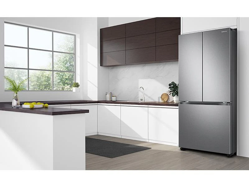 Samsung 25 cu. ft. 33" 3-Door French Door Refrigerator with Dual Auto Ice Maker in Stainless Steel - Image 3