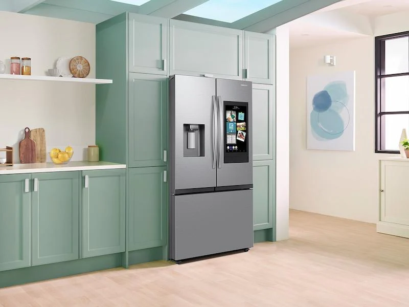 Samsung RF27CG5900SRAA 25 cu. ft. Mega Capacity Counter Depth 3-Door French Door Refrigerator with Family Hub™ in Stainless Steel - Image 4