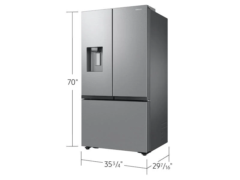 Samsung RF27CG5B10SR 26 cu. ft. Mega Capacity Counter Depth 3-Door French Door Refrigerator with External Water and Ice Dispenser in Stainless Steel - Image 2