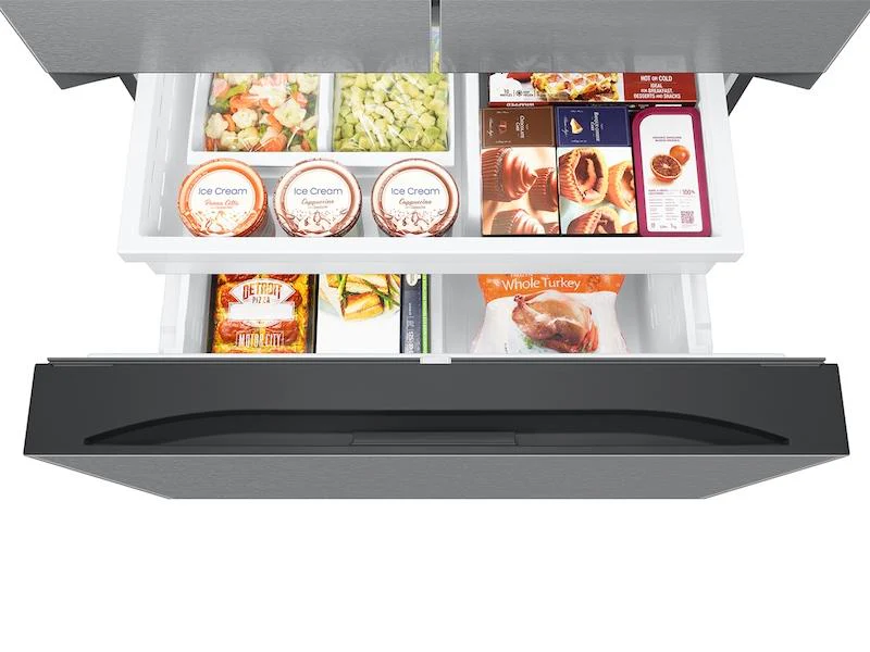 Samsung RF27CG5B10SR 26 cu. ft. Mega Capacity Counter Depth 3-Door French Door Refrigerator with External Water and Ice Dispenser in Stainless Steel - Image 7