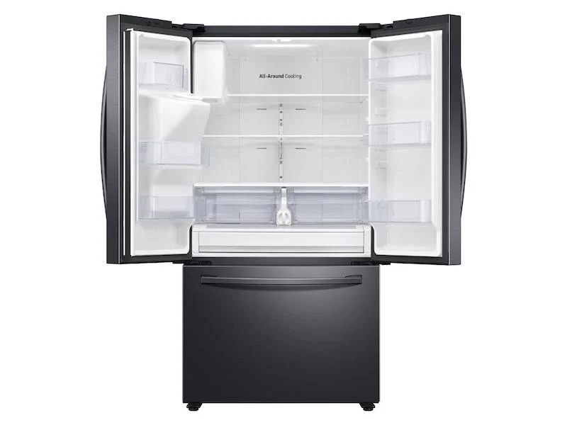 27 cu. ft. Large Capacity 3-Door French Door Refrigerator with External Water & Ice Dispenser in Black Stainless Steel - Image 6