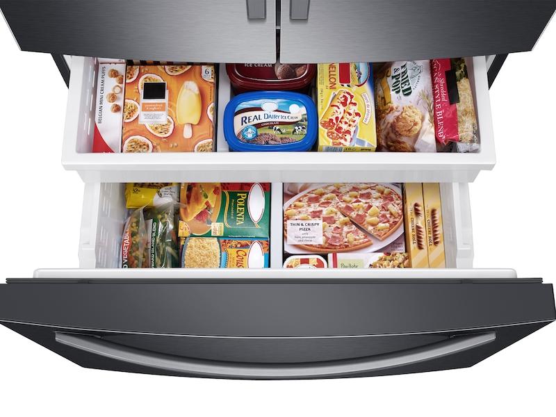 27 cu. ft. Large Capacity 3-Door French Door Refrigerator with External Water & Ice Dispenser in Black Stainless Steel - Image 7