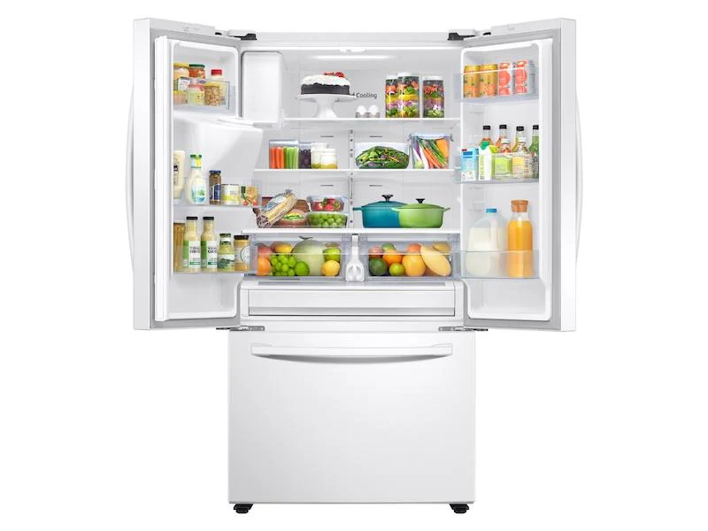 Samsung RF27T5201WW 27 cu. ft. Large Capacity 3-Door French Door Refrigerator with External Water & Ice Dispenser in White - Image 2