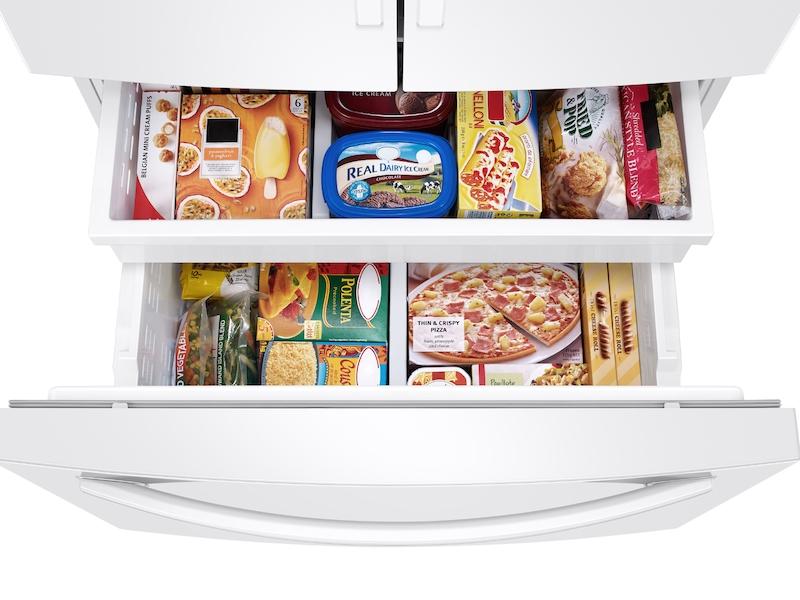 Samsung RF27T5201WW 27 cu. ft. Large Capacity 3-Door French Door Refrigerator with External Water & Ice Dispenser in White - Image 7
