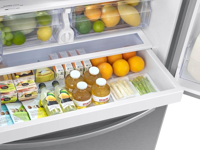 26.5 cu. ft. Large Capacity 3-Door French Door Refrigerator with Family Hub™ and External Water & Ice Dispenser in Stainless Steel - Image 10