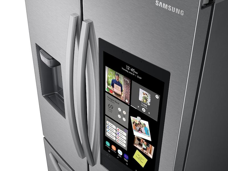 26.5 cu. ft. Large Capacity 3-Door French Door Refrigerator with Family Hub™ and External Water & Ice Dispenser in Stainless Steel - Image 3
