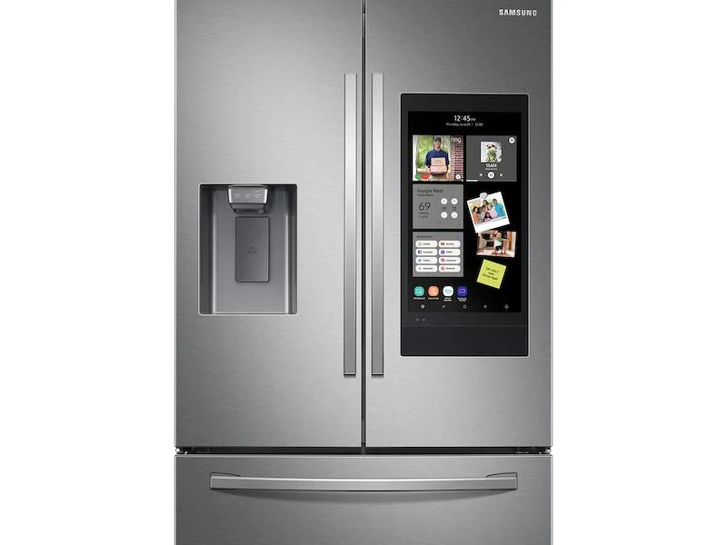26.5 cu. ft. Large Capacity 3-Door French Door Refrigerator with Family Hub™ and External Water & Ice Dispenser in Stainless Steel - Image 8