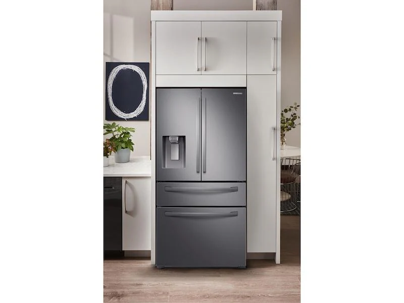 28 cu. ft. 4-Door French Door Refrigerator with FlexZone™ Drawer in Black Stainless Steel - Image 2