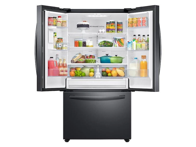 Samsung RF28T5101SG 28 cu. ft. Large Capacity 3-Door French Door Refrigerator with Internal Water Dispenser in Black Stainless Steel - Image 5