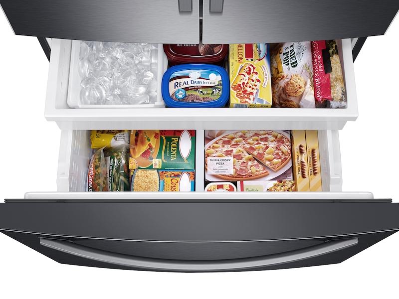 Samsung RF28T5101SG 28 cu. ft. Large Capacity 3-Door French Door Refrigerator with Internal Water Dispenser in Black Stainless Steel - Image 7