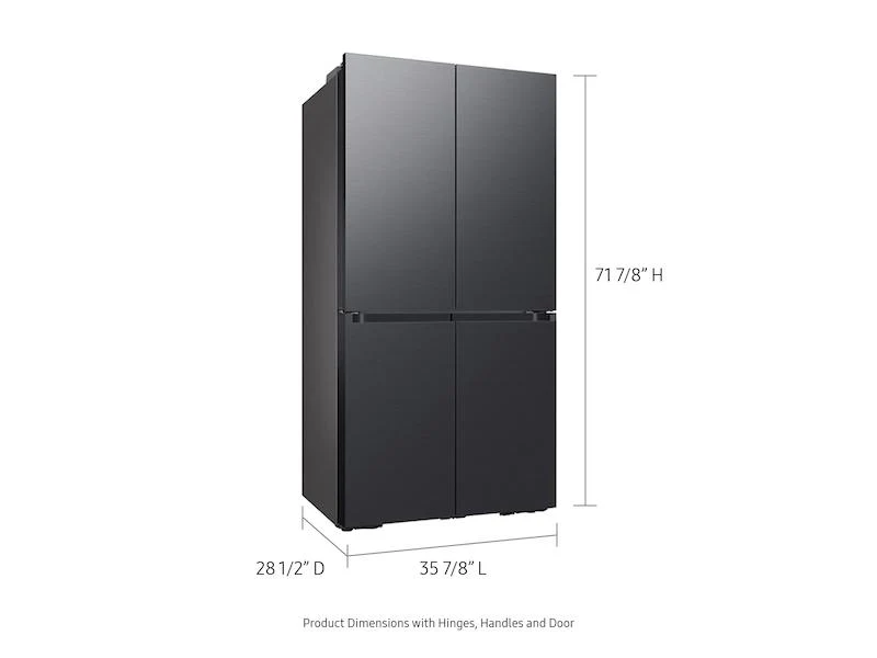 Samsung Bespoke 4-Door Flex™ Refrigerator (29 cu. ft.) in Matte Black Steel - Image 3