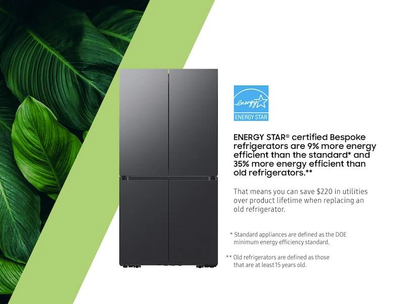 Samsung Bespoke 4-Door Flex™ Refrigerator (29 cu. ft.) in Matte Black Steel - Image 4