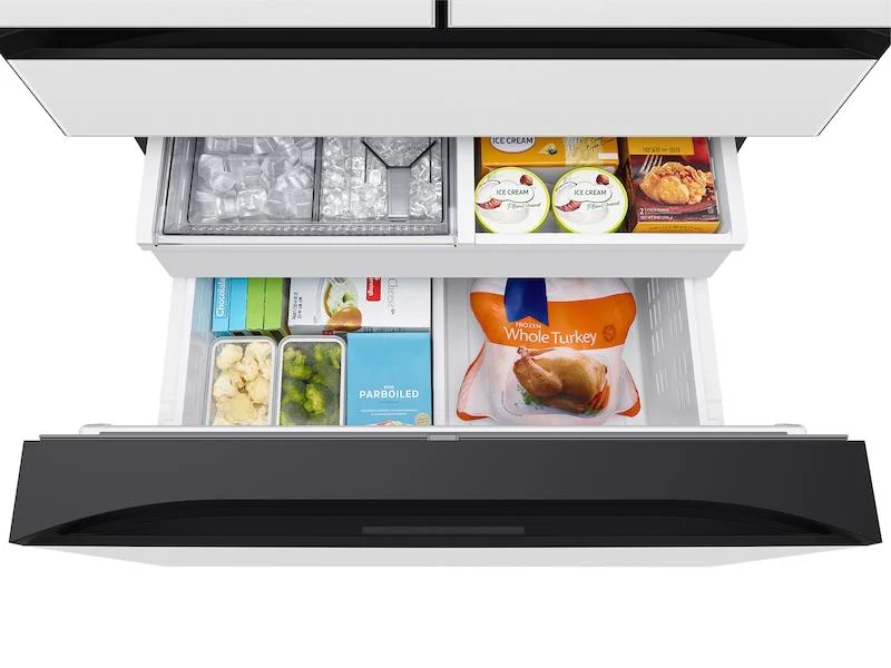 Samsung RF29BB820012AA Bespoke 4-Door French Door Refrigerator (29 cu. ft.) with AutoFill Water Pitcher in White Glass - Image 9