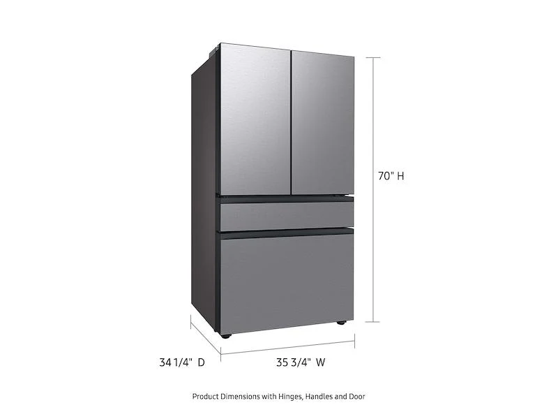 Samsung RF29BB8600QLAA Bespoke 4-Door French Door Refrigerator (29 cu. ft.) with Beverage Center™ in Stainless Steel - Image 3