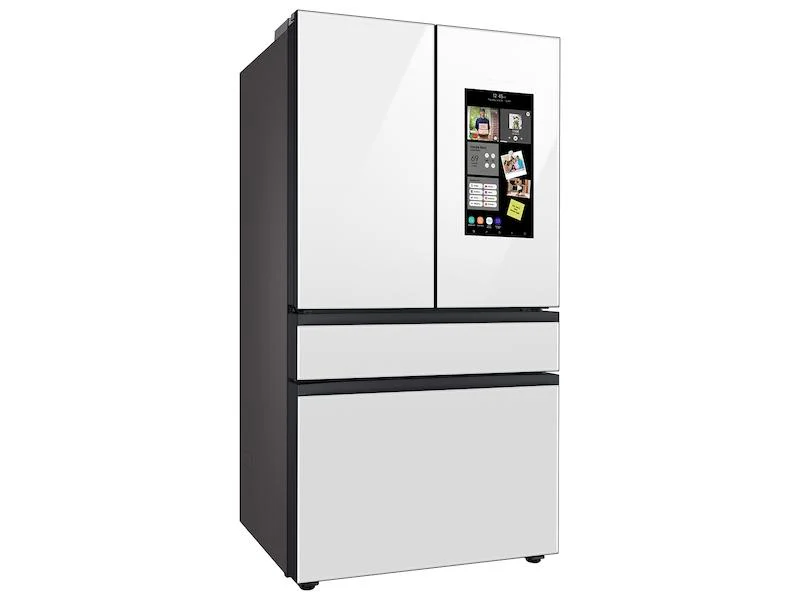 Samsung RF29BB890012AA Bespoke 4-Door French Door Refrigerator (29 cu. ft.) with Family Hub™ in White Glass - Image 3