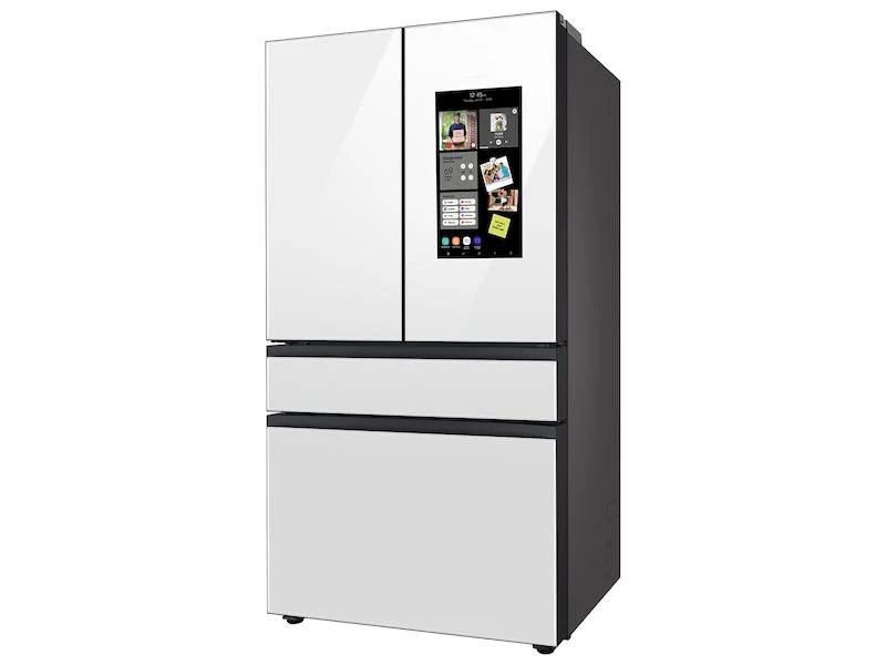 Samsung RF29BB890012AA Bespoke 4-Door French Door Refrigerator (29 cu. ft.) with Family Hub™ in White Glass - Image 4