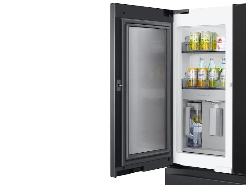 Samsung RF29BB89008MAA Bespoke 4-Door French Door Refrigerator (29 cu. ft.) - with Top Left and Family Hub™ Panel in Charcoal Glass - and Matte Black Steel Middle and Bottom Door Panels - Image 10