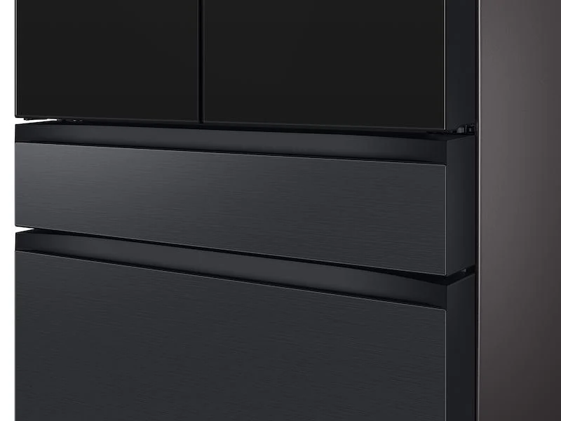 Samsung RF29BB89008MAA Bespoke 4-Door French Door Refrigerator (29 cu. ft.) - with Top Left and Family Hub™ Panel in Charcoal Glass - and Matte Black Steel Middle and Bottom Door Panels - Image 9