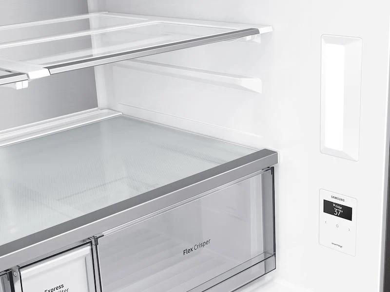 Samsung Bespoke 4-Door Flex™ Refrigerator (29 cu. ft.) with Family Hub™  in Charcoal Glass Top and Stainless Steel Bottom Panels - Image 10