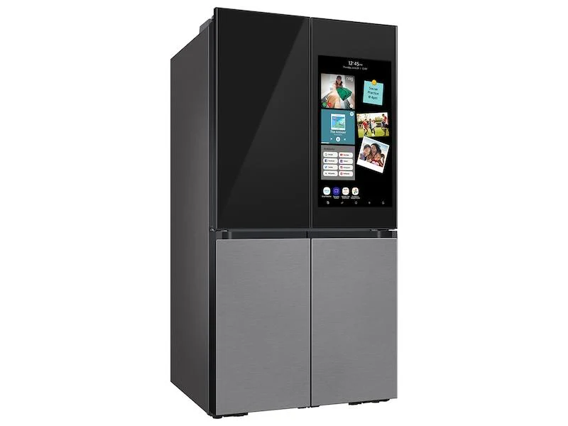 Samsung Bespoke 4-Door Flex™ Refrigerator (29 cu. ft.) with Family Hub™  in Charcoal Glass Top and Stainless Steel Bottom Panels - Image 5