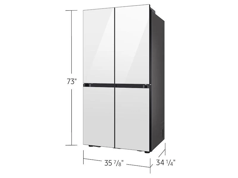 Samsung RF29DB960012 Bespoke 29 cu. ft. 4-Door Flex™ Refrigerator with Beverage Center™ & Customizable Door Panels in White Glass - Image 2