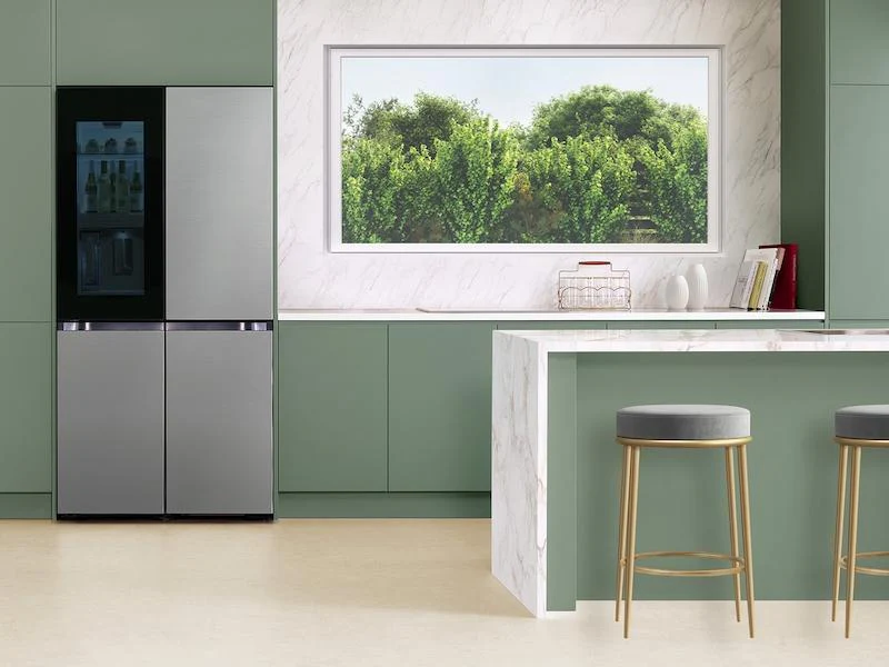 Samsung RF29DB9700QL Bespoke 4-Door Flex™ Refrigerator (29 cu. ft.) with Beverage Zone™ and Auto Open Door in Stainless Steel - Image 7