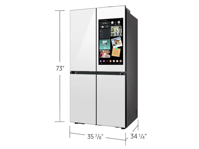 Samsung RF29DB990012 Bespoke 4-Door Flex™ Refrigerator (29 cu. ft.) with AI Family Hub+™ and AI Vision Inside™ in White Glass - Image 6