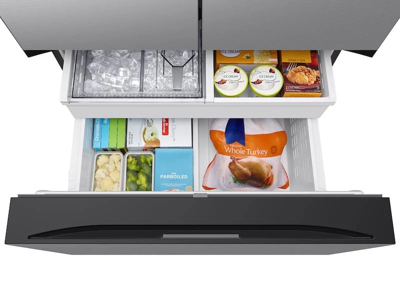 Samsung RF30BB6200QLAA Bespoke 3-Door French Door Refrigerator (30 cu. ft.) with AutoFill Water Pitcher in Stainless Steel - Image 8