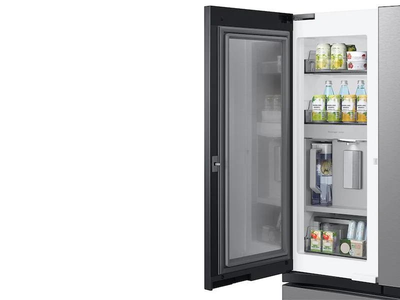 Samsung RF30BB6600QLAA Bespoke 3-Door French Door Refrigerator (30 cu. ft.) with Beverage Center™ in Stainless Steel - Image 3
