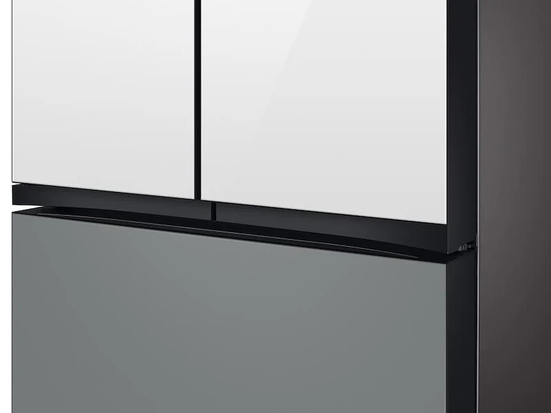 Samsung RF30BB69006MAA Bespoke 3-Door French Door Refrigerator (30 cu. ft.) - with Top Left and Family Hub™ Panel in White Glass - and Matte Grey Glass Bottom Door Panel - Image 8