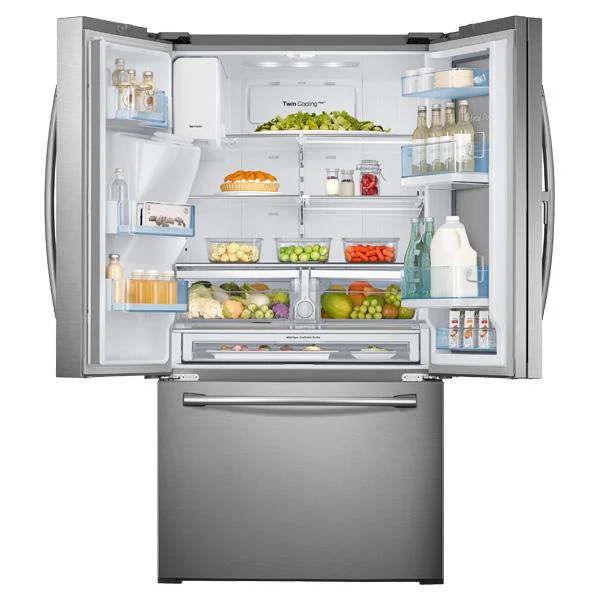 Samsung RF30HDEDTSR 36" Wide, 30 cu. ft. Capacity 3-Door French Door Food ShowCase Refrigerator with Dual Ice Maker (Stainless Steel) - Image 4