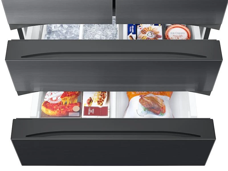 Samsung RF31CG7400MTAA 30 cu. ft. Mega Capacity 4-Door French Door Refrigerator with Four Types of Ice in Matte Black Steel - Image 10