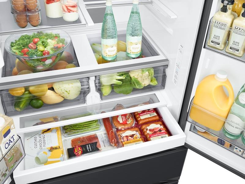 Samsung RF31CG7400MTAA 30 cu. ft. Mega Capacity 4-Door French Door Refrigerator with Four Types of Ice in Matte Black Steel - Image 3