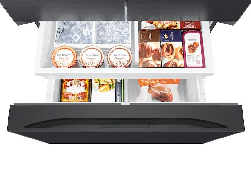 Samsung RF32CG5100MTAA 32 cu. ft. Mega Capacity 3-Door French Door Refrigerator with Dual Auto Ice Maker in Matte Black Steel - Image 8