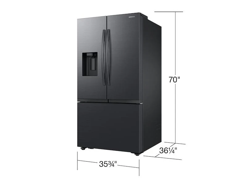 Samsung RF32CG5400MTAA 31 cu. ft. Mega Capacity 3-Door French Door Refrigerator with Four Types of Ice in Matte Black Steel - Image 2