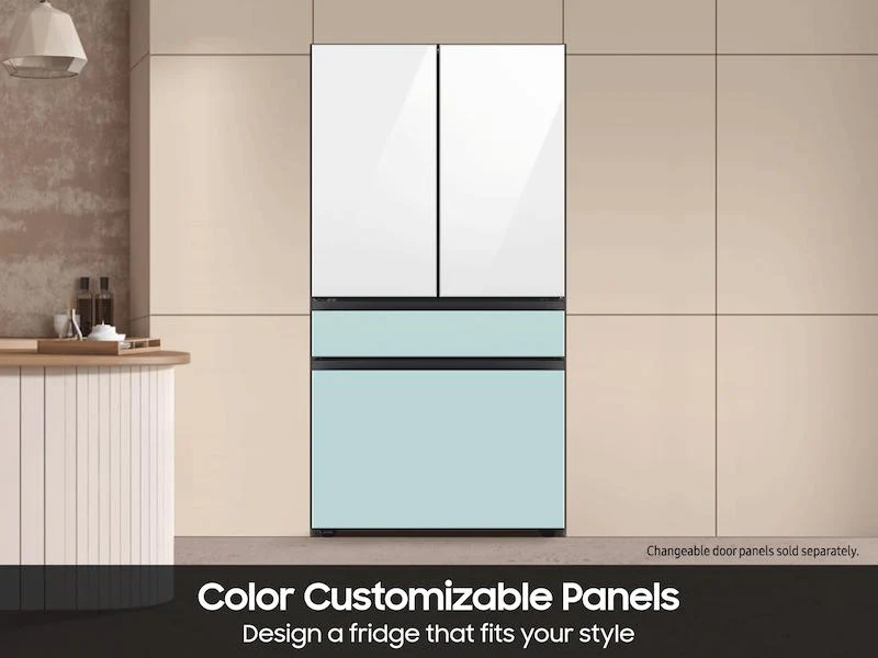 Samsung RF70F23DER Bespoke 23 cu. ft. Counter Depth 4-Door French Door Refrigerator with Inner Beverage Center™ & FlexZone™ Drawer in Stainless Steel - Image 10