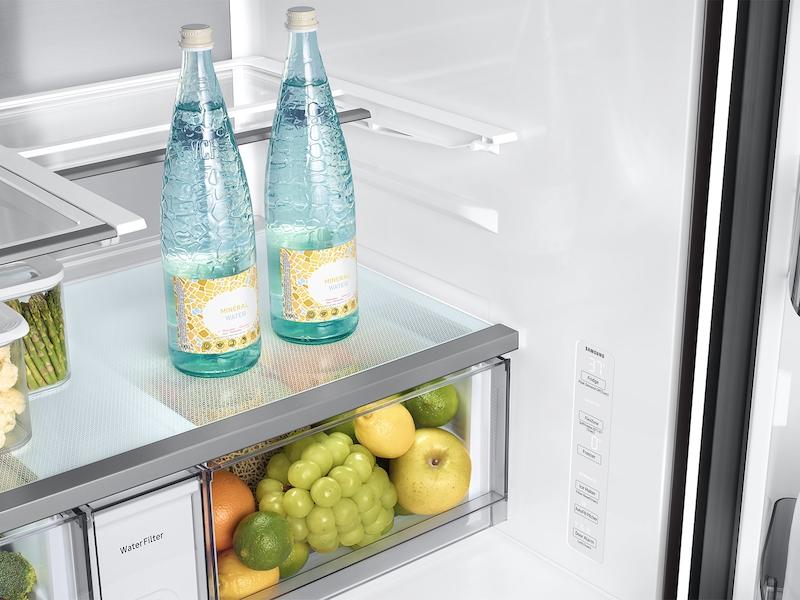 Samsung RF70F23DER Bespoke 23 cu. ft. Counter Depth 4-Door French Door Refrigerator with Inner Beverage Center™ & FlexZone™ Drawer in Stainless Steel - Image 12