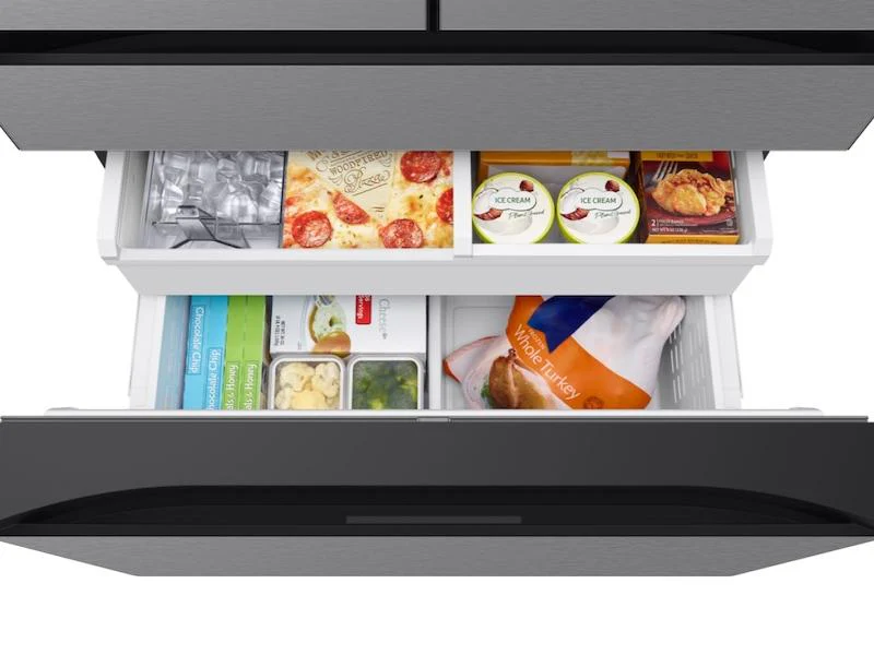 Samsung RF70F23DER Bespoke 23 cu. ft. Counter Depth 4-Door French Door Refrigerator with Inner Beverage Center™ & FlexZone™ Drawer in Stainless Steel - Image 14