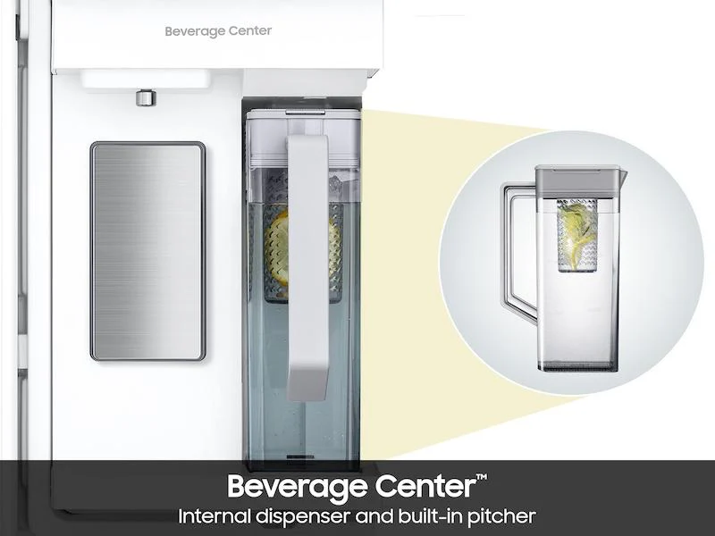 Samsung RF70F23DER Bespoke 23 cu. ft. Counter Depth 4-Door French Door Refrigerator with Inner Beverage Center™ & FlexZone™ Drawer in Stainless Steel - Image 8