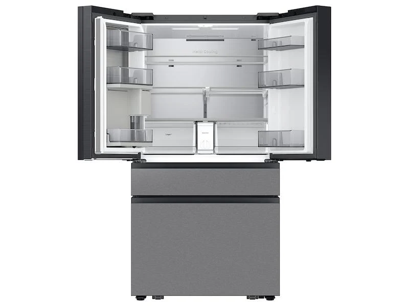 Samsung RF90F23AECR Bespoke 23 cu. ft. Counter Depth 4-Door French Door Refrigerator with AI Family Hub™+ & AI Vision Inside™ in Charcoal Glass and Stainless Steel - Image 5