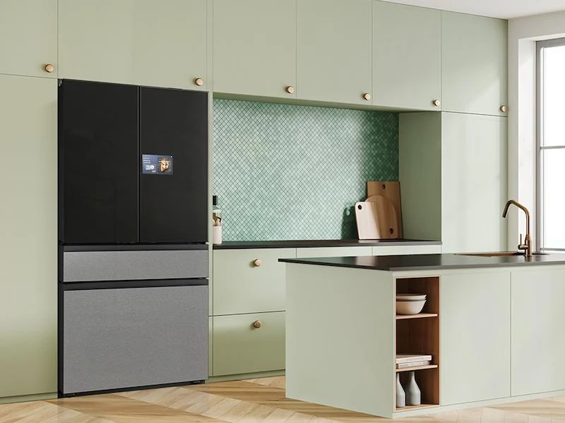 Samsung RF90F23BECR Bespoke 23 cu. ft. Counter Depth 4-Door French Door Refrigerator with AI Home & AI Vision Inside™ in Charcoal Glass and Stainless Steel - Image 10