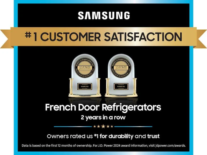 Samsung RF90F23BECR Bespoke 23 cu. ft. Counter Depth 4-Door French Door Refrigerator with AI Home & AI Vision Inside™ in Charcoal Glass and Stainless Steel - Image 5