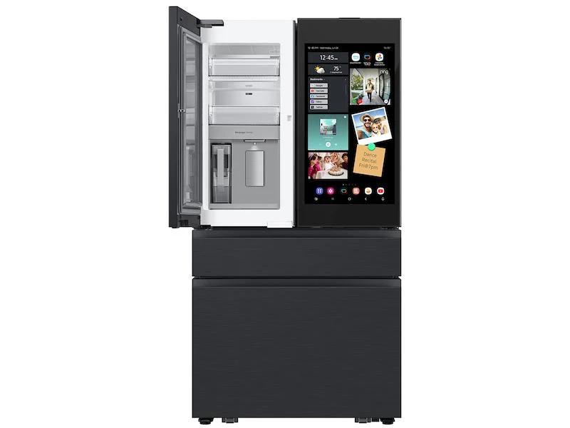 Samsung RF90F29AECE Bespoke 29 cu. ft. 4-Door French Door Refrigerator with AI Family Hub™+ & AI Vision Inside™ in Charcoal Glass and Black/Charcoal - Image 12