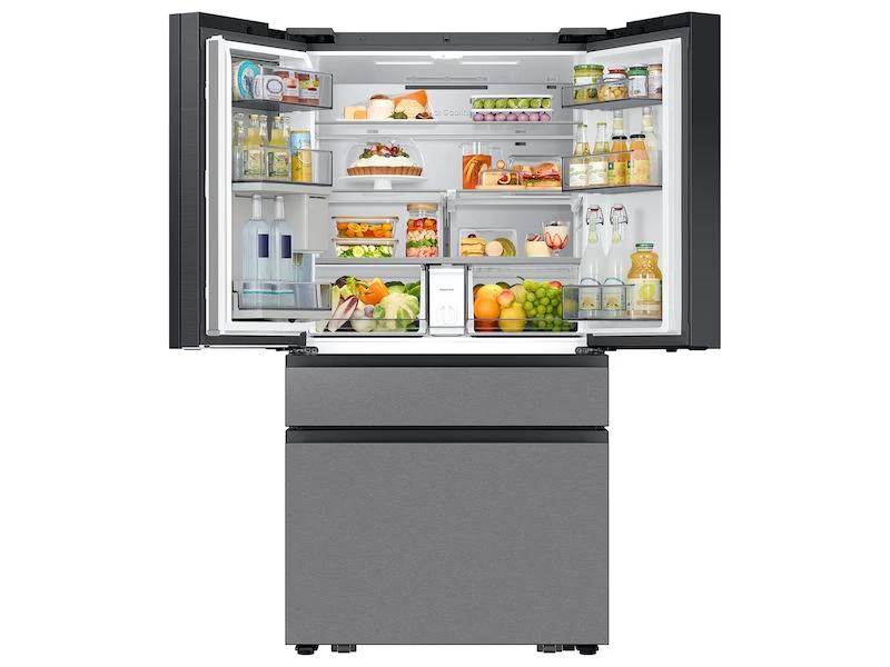 Samsung RF90F29AECR Bespoke 29 cu. ft. 4-Door French Door Refrigerator with AI Family Hub™+ & AI Vision Inside™ in Charcoal Glass and Stainless Steel - Image 16