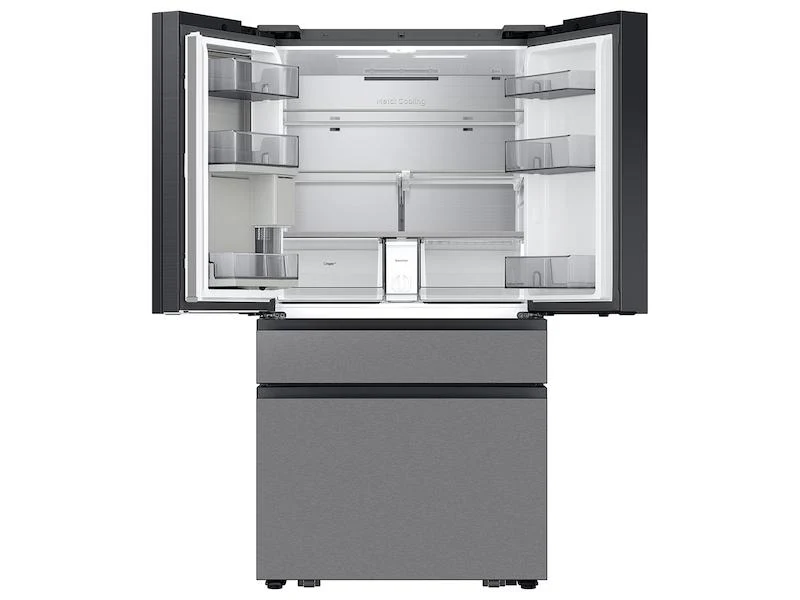 Samsung RF90F29AECR Bespoke 29 cu. ft. 4-Door French Door Refrigerator with AI Family Hub™+ & AI Vision Inside™ in Charcoal Glass and Stainless Steel - Image 5