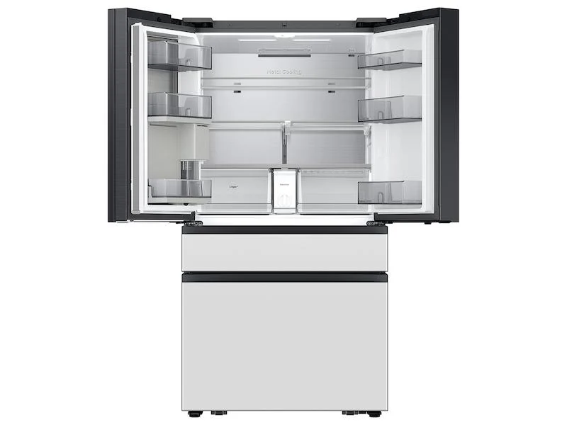 Samsung RF90F29AEW Bespoke 29 cu. ft. 4-Door French Door Refrigerator with AI Family Hub™+ & AI Vision Inside™ in White Glass - Image 5