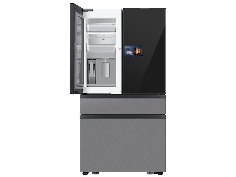 Samsung RF90F29BECR Bespoke 29 cu. ft. 4-Door French Door Refrigerator with AI Home & AI Vision Inside™ in Charcoal Glass and Stainless Steel - Image 11