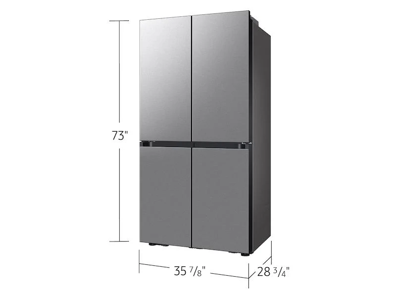 Samsung RM80F23VMR Bespoke 23 cu. ft. Counter Depth 4-Door French Door Refrigerator with AI Hybrid Cooling & Beverage Center™ in Stainless Steel - Image 3