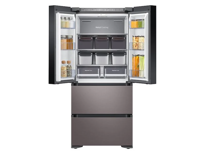 Samsung 17.3 cu. ft. Smart Kimchi & Specialty 4-Door French Door Refrigerator in Platinum Bronze - Image 6